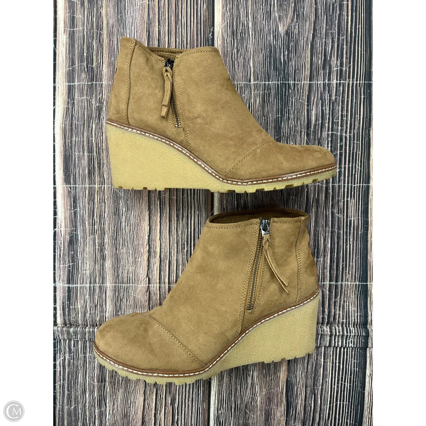 Boots Ankle Heels By Toms In Tan, Size: 10