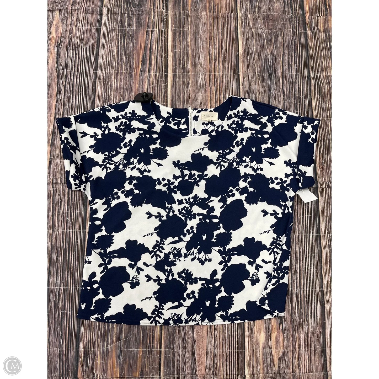 Top Short Sleeve By Melloday In Blue, Size: M