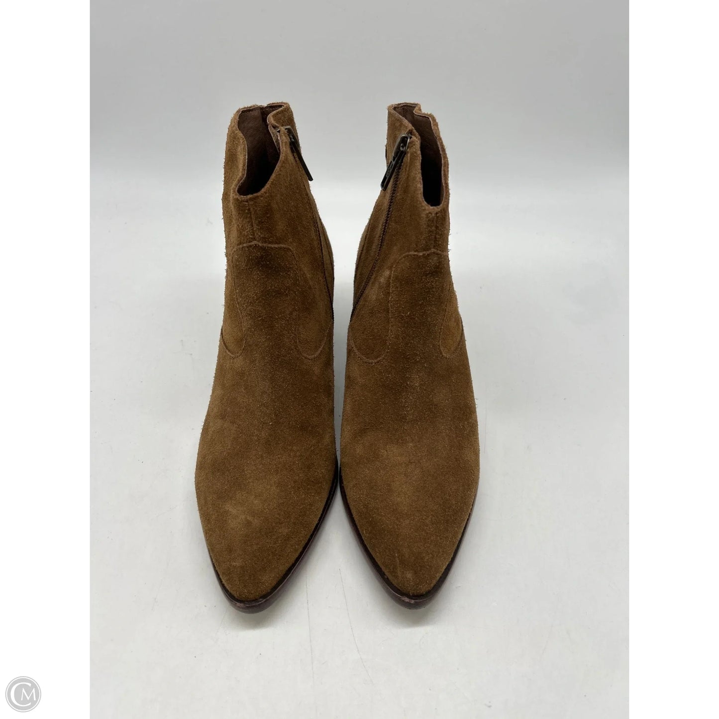 Boots Ankle Heels By Ash In Tan, Size: 6