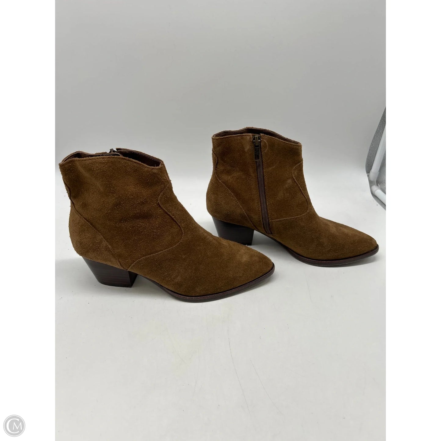 Boots Ankle Heels By Ash In Tan, Size: 6