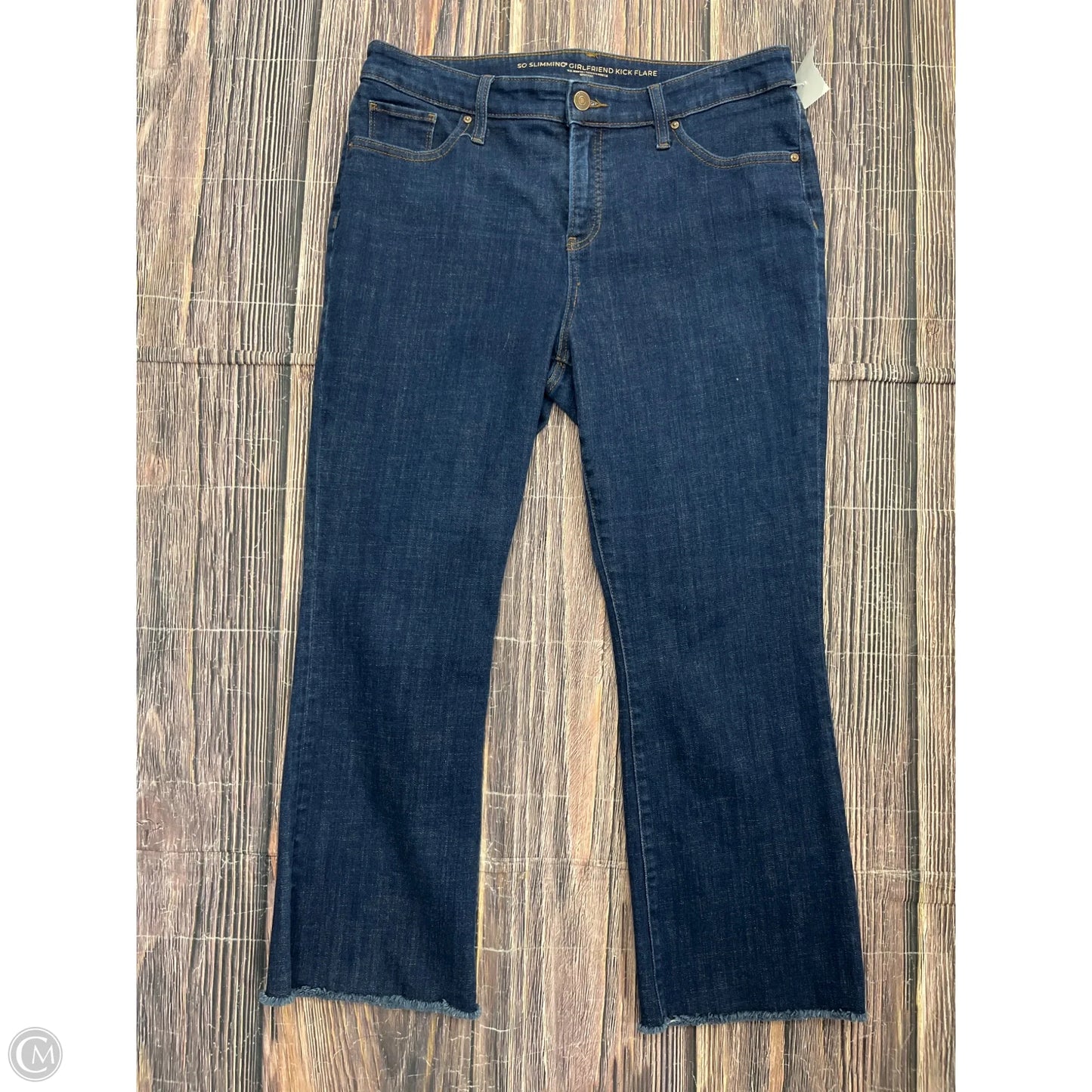 Jeans Flared By Chicos In Blue Denim, Size: 10