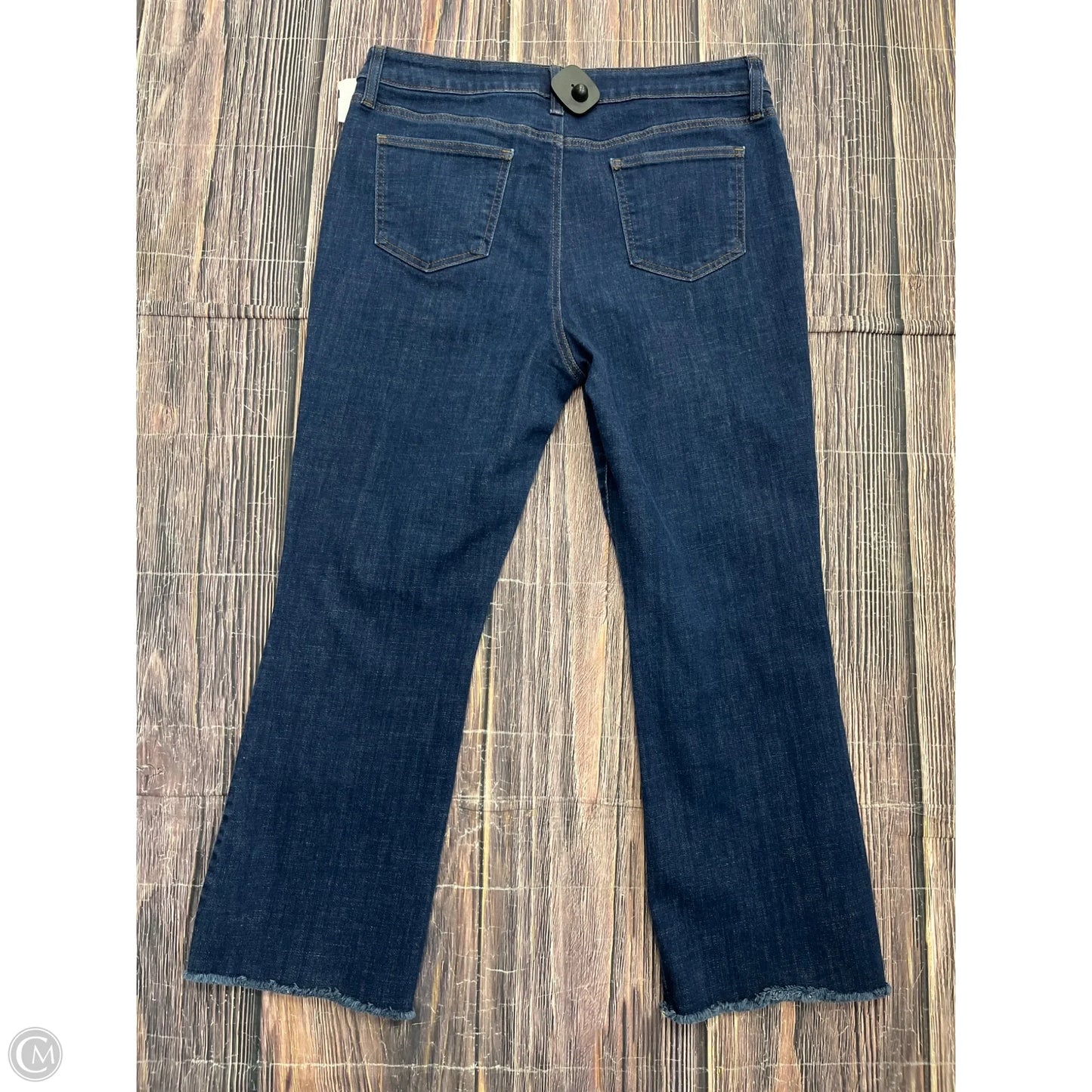 Jeans Flared By Chicos In Blue Denim, Size: 10