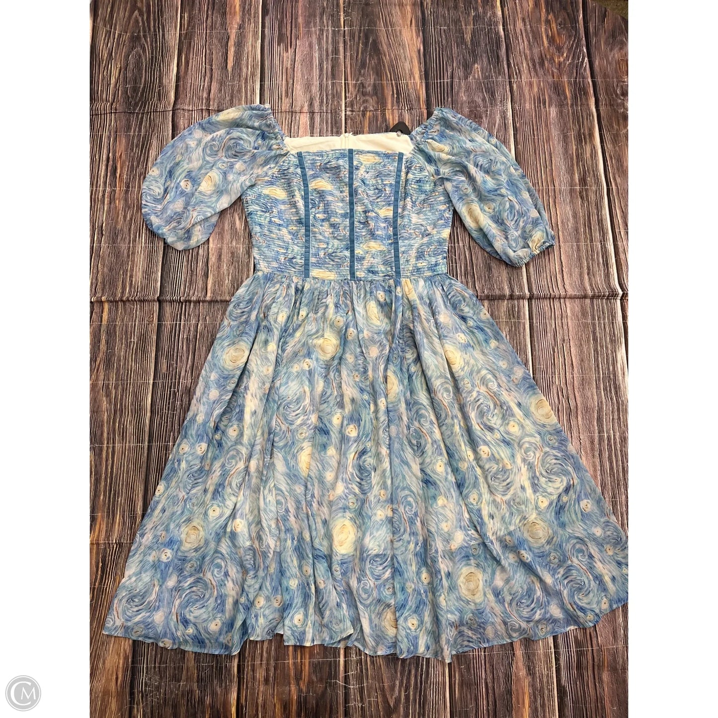 Dress Casual Midi By Cma In Blue, Size: 1x