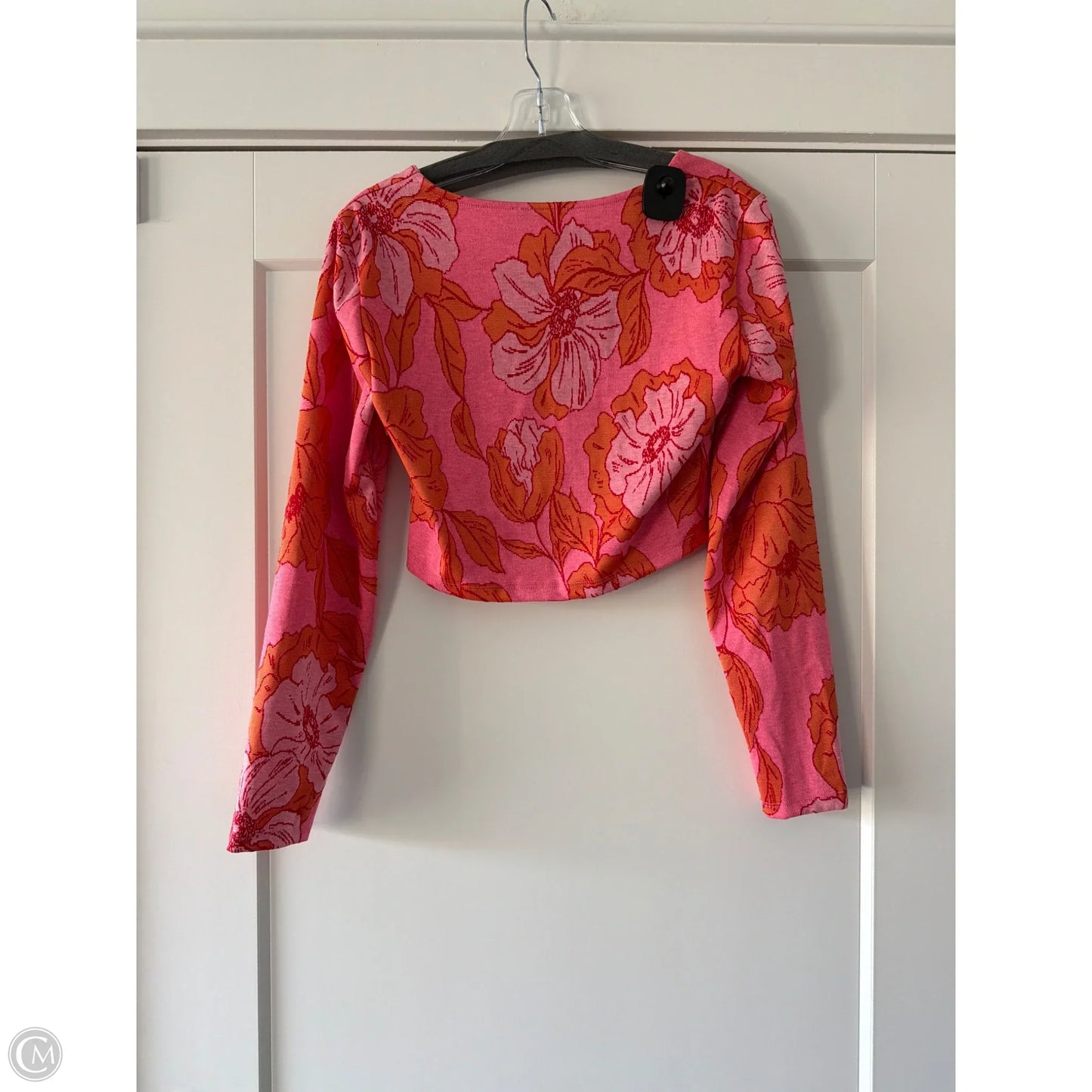 Top Long Sleeve By Zara In Pink, Size: L
