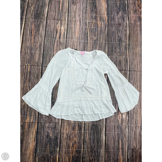 Top Long Sleeve Designer By Lilly Pulitzer In White, Size: Xxs