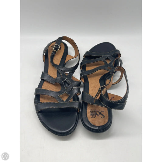 Sandals Flats By Sofft In Black, Size: 12