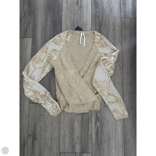 Sweater By Anthropologie In Tan, Size: Xs