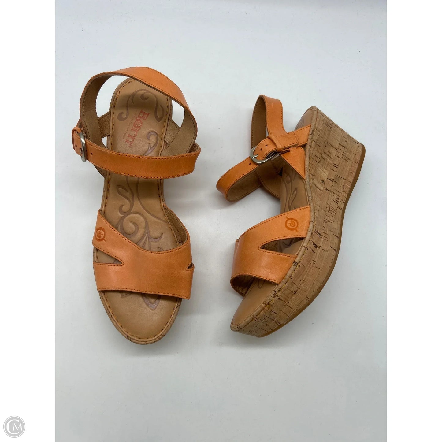 Sandals Heels Wedge By Born In Orange, Size: 8