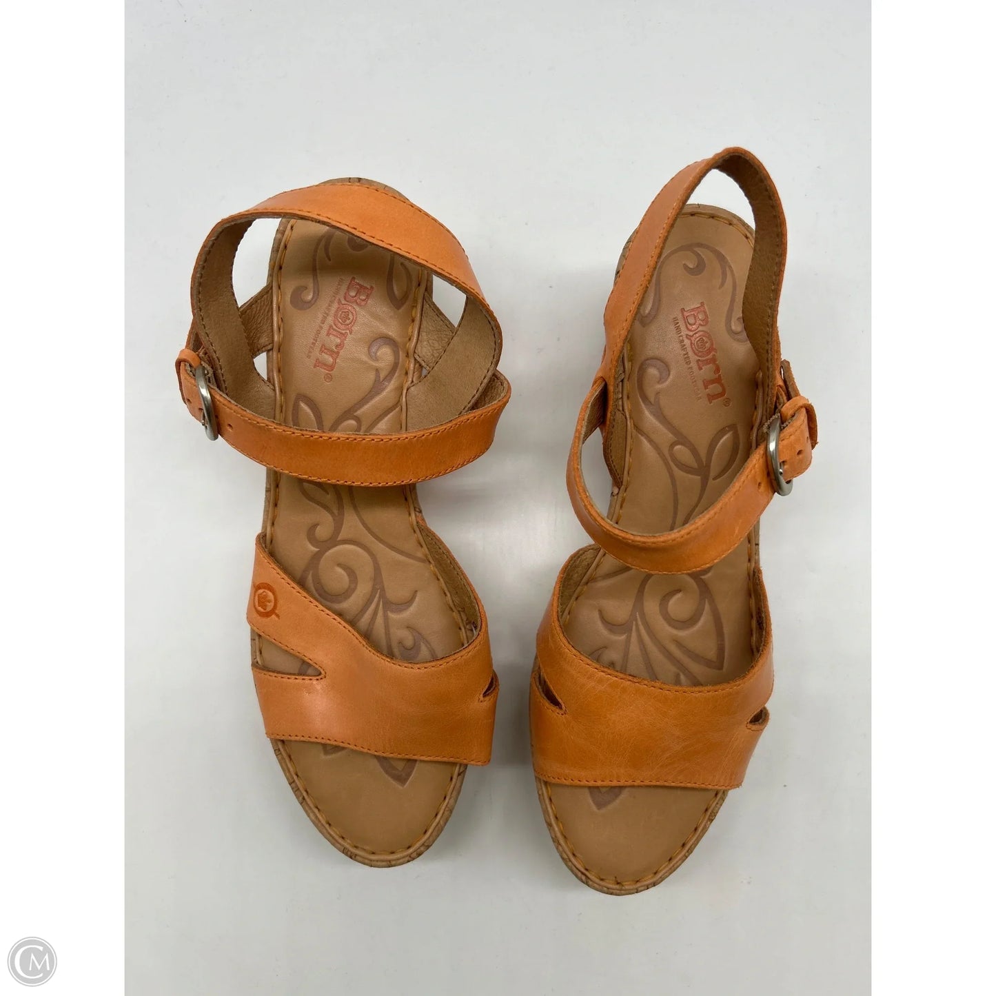 Sandals Heels Wedge By Born In Orange, Size: 8