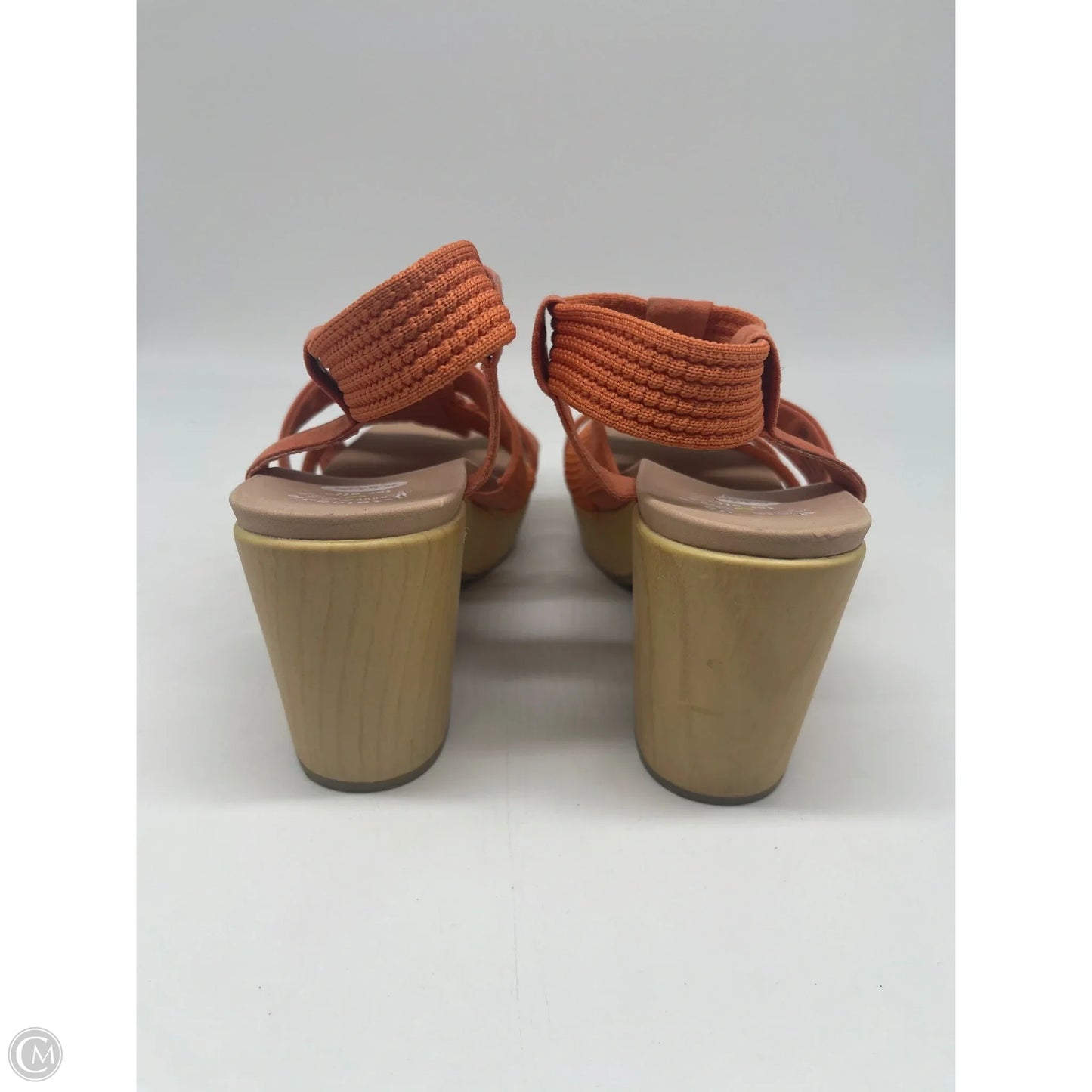 Sandals Heels Block By Dr Scholls In Orange, Size: 8