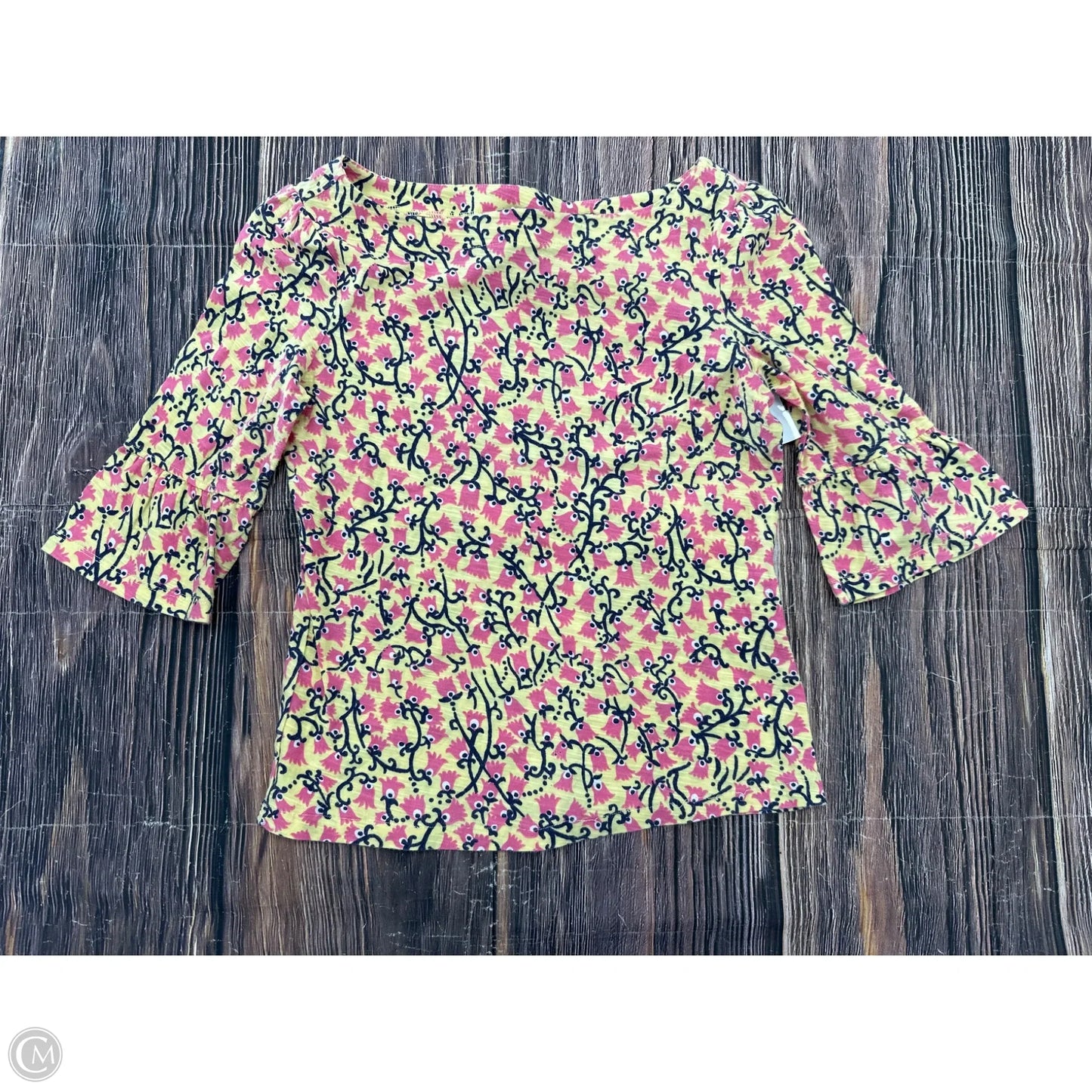 Top Long Sleeve Designer By Lilly Pulitzer In Yellow, Size: S