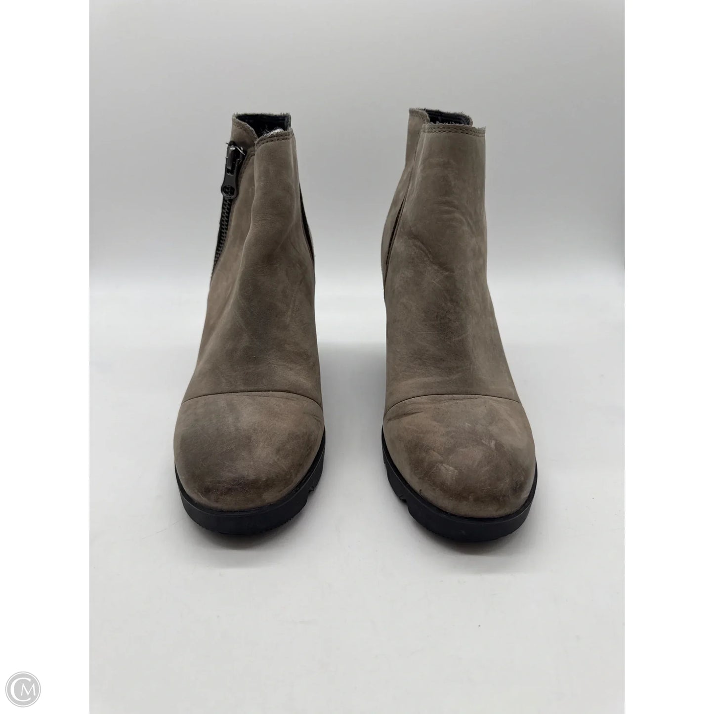 Boots Ankle Heels By Sorel In Grey, Size: 7.5