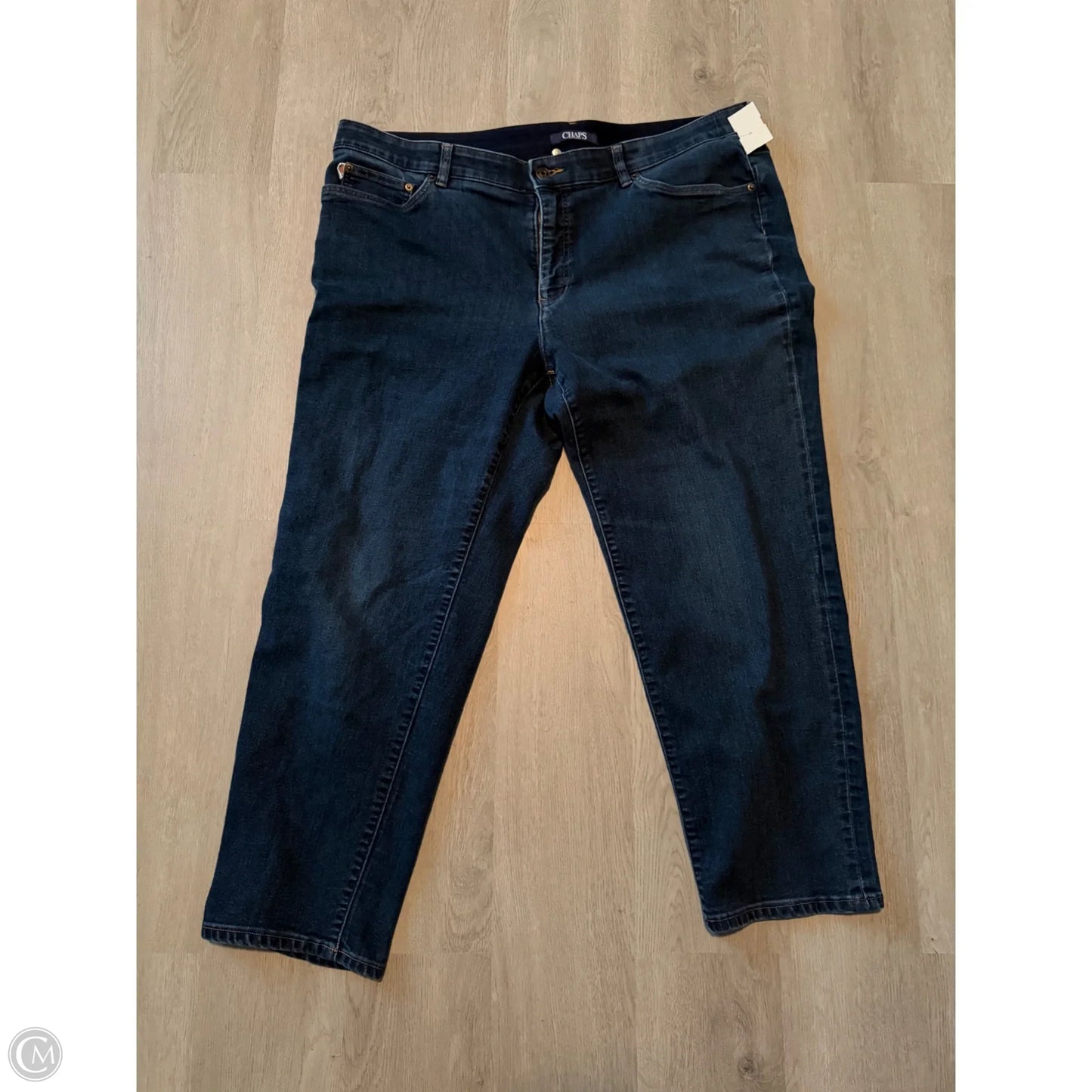 Jeans Skinny By Chaps In Blue Denim, Size: 22