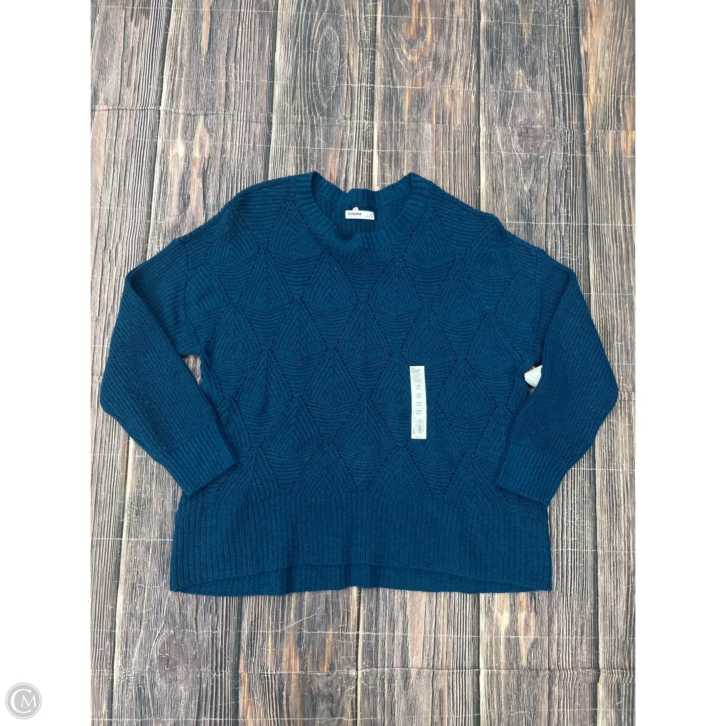 Sweater By Sonoma In Blue, Size: 1x