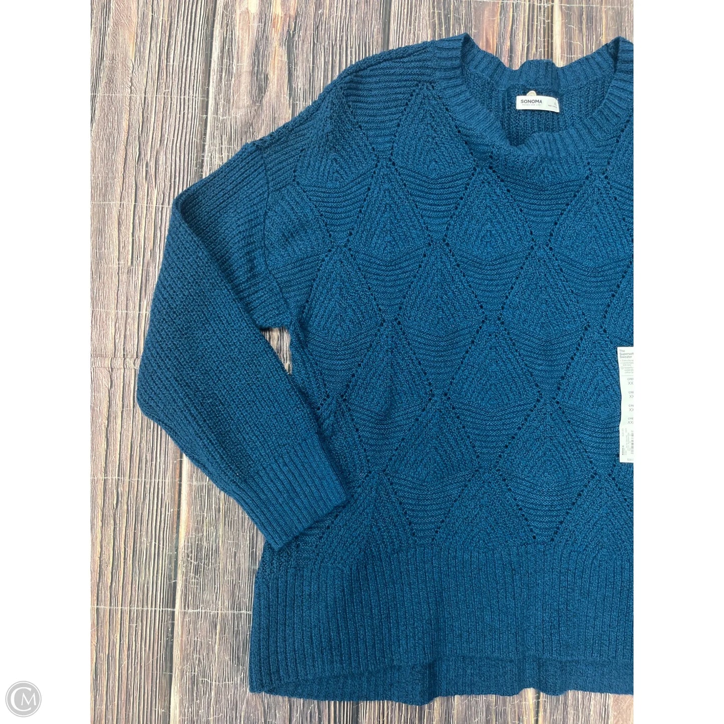 Sweater By Sonoma In Blue, Size: 1x