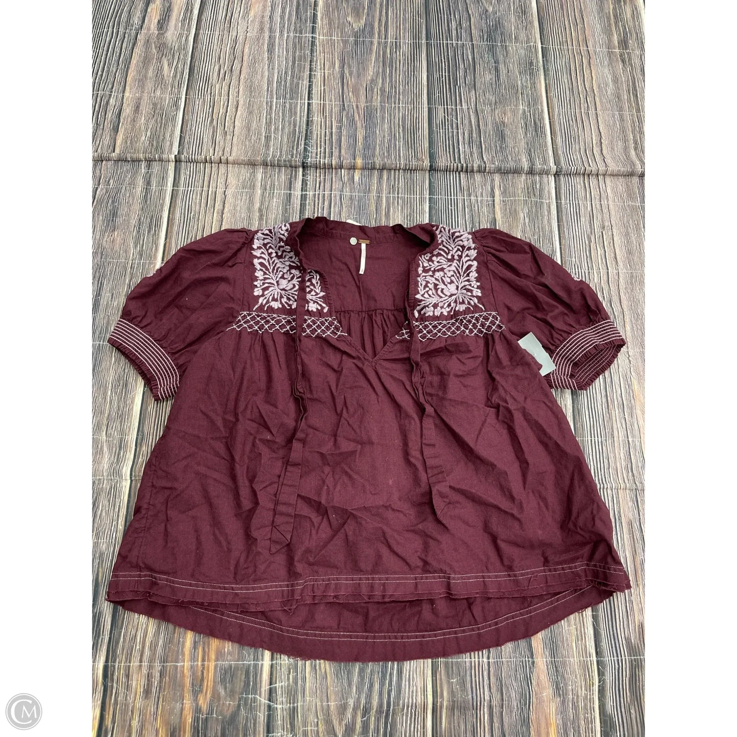 Top Short Sleeve By Free People In Red, Size: S