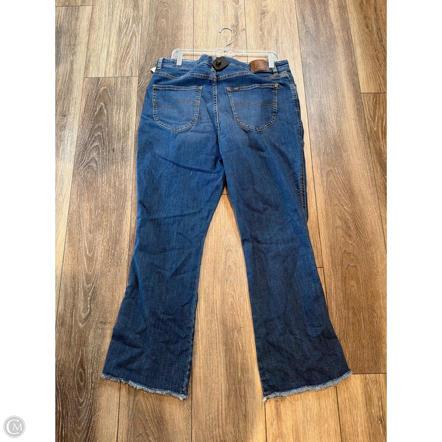Jeans Boot Cut By Lee In Blue Denim, Size: 16