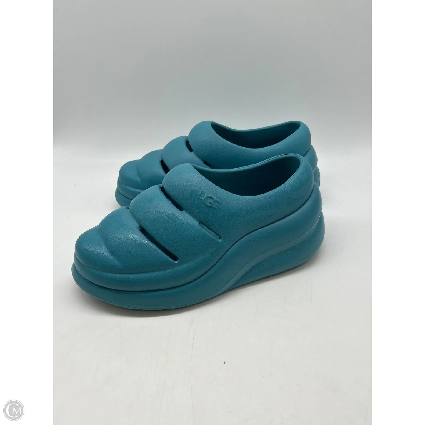 Sandals Designer By Ugg In Blue, Size: 7