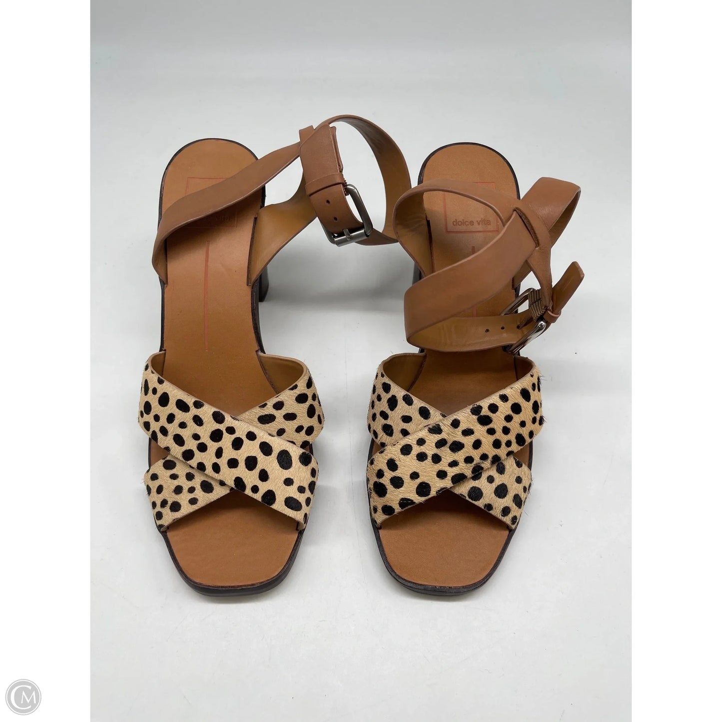 Sandals Heels Block By Dolce Vita In Tan, Size: 8