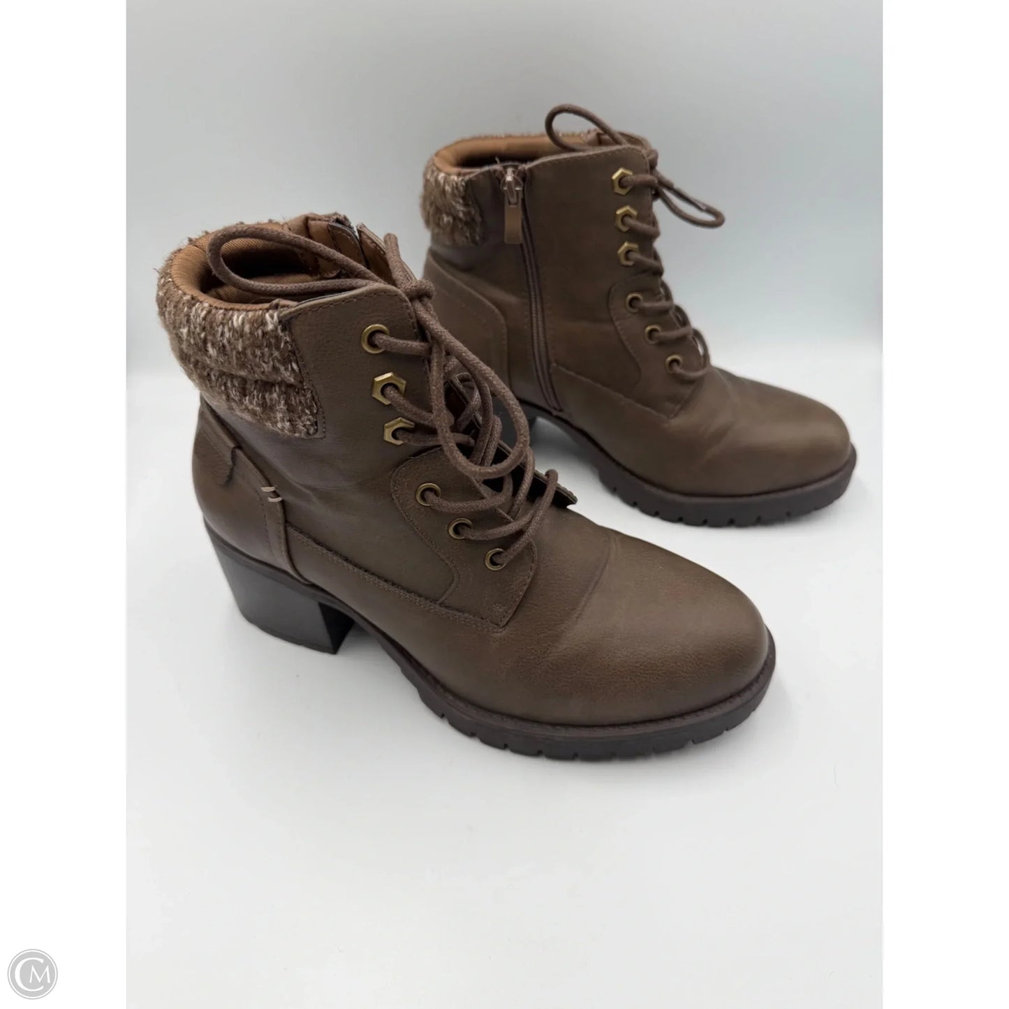 Boots Ankle Heels By Torrid In Brown, Size: 9