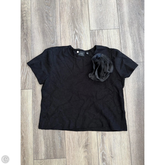 Top Short Sleeve By Cyrus In Black, Size: L