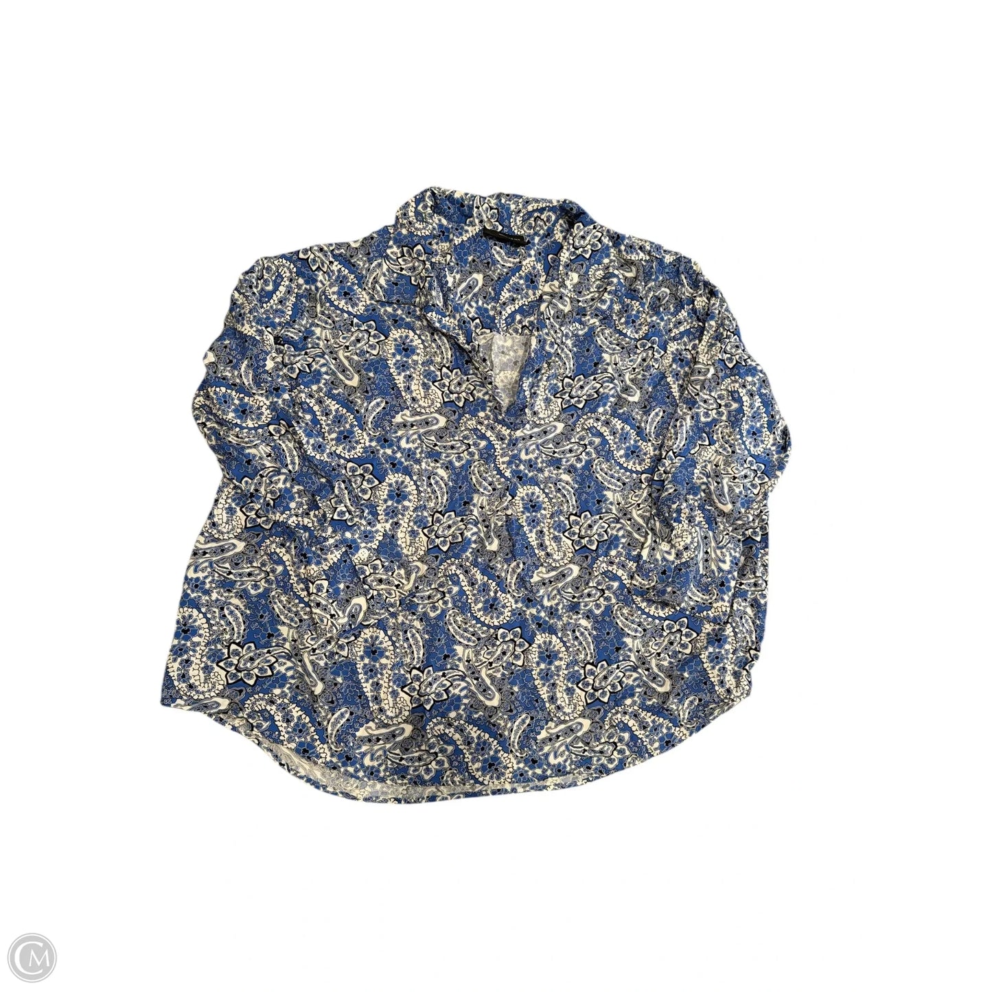 Top Long Sleeve By Lane Bryant In Blue, Size: 2x