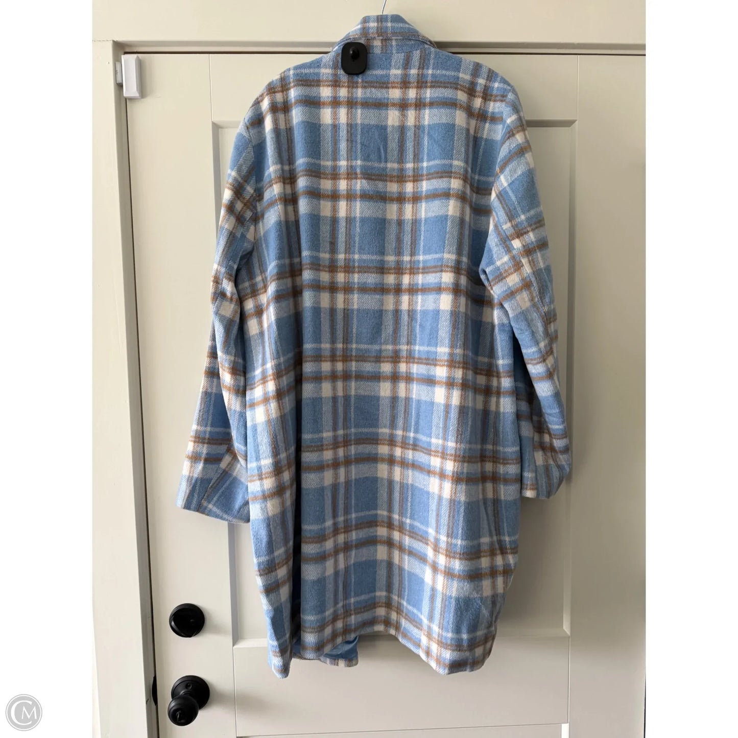 Coat Peacoat By Andree By Unit In Blue, Size: 3x