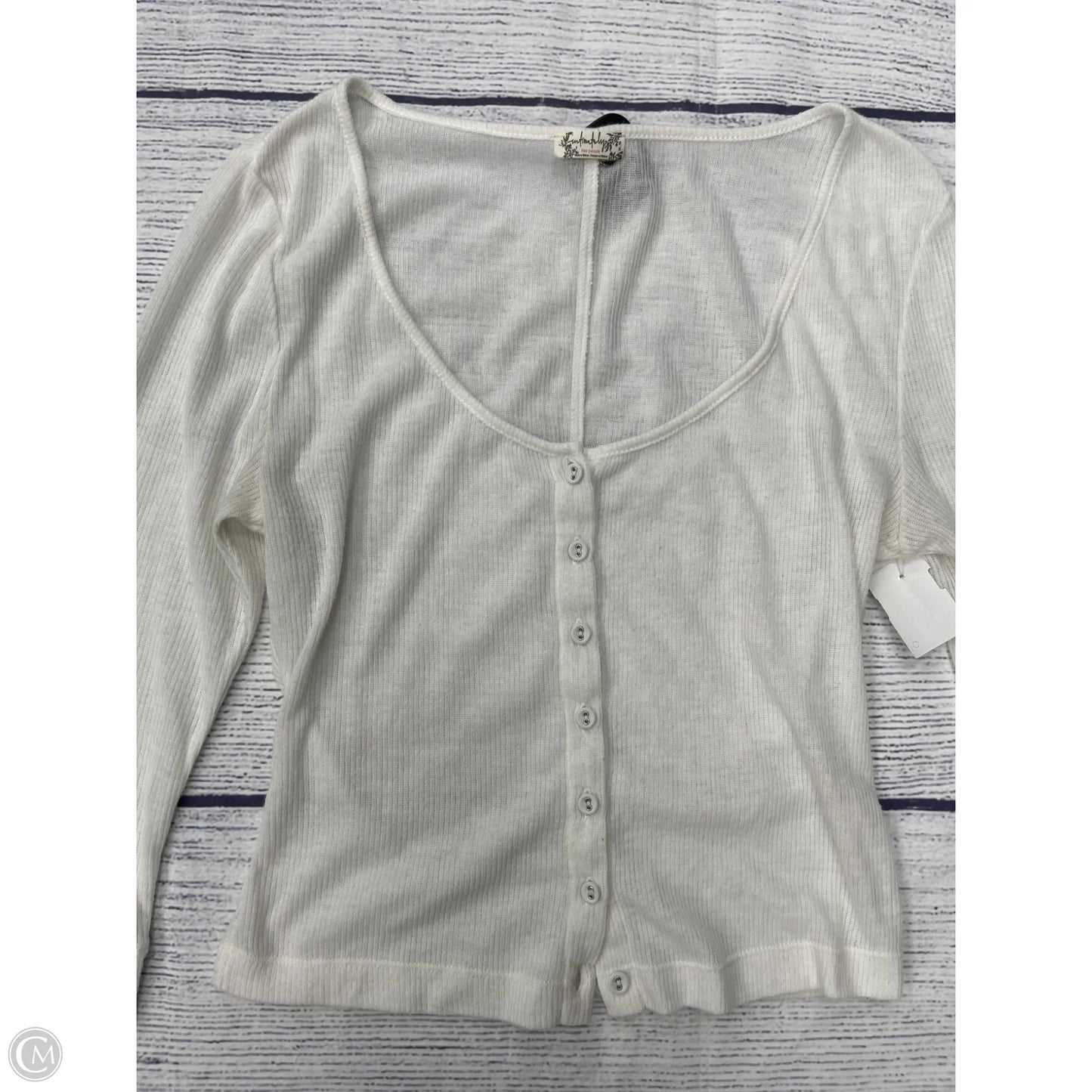 Top Long Sleeve By Free People In White, Size: M