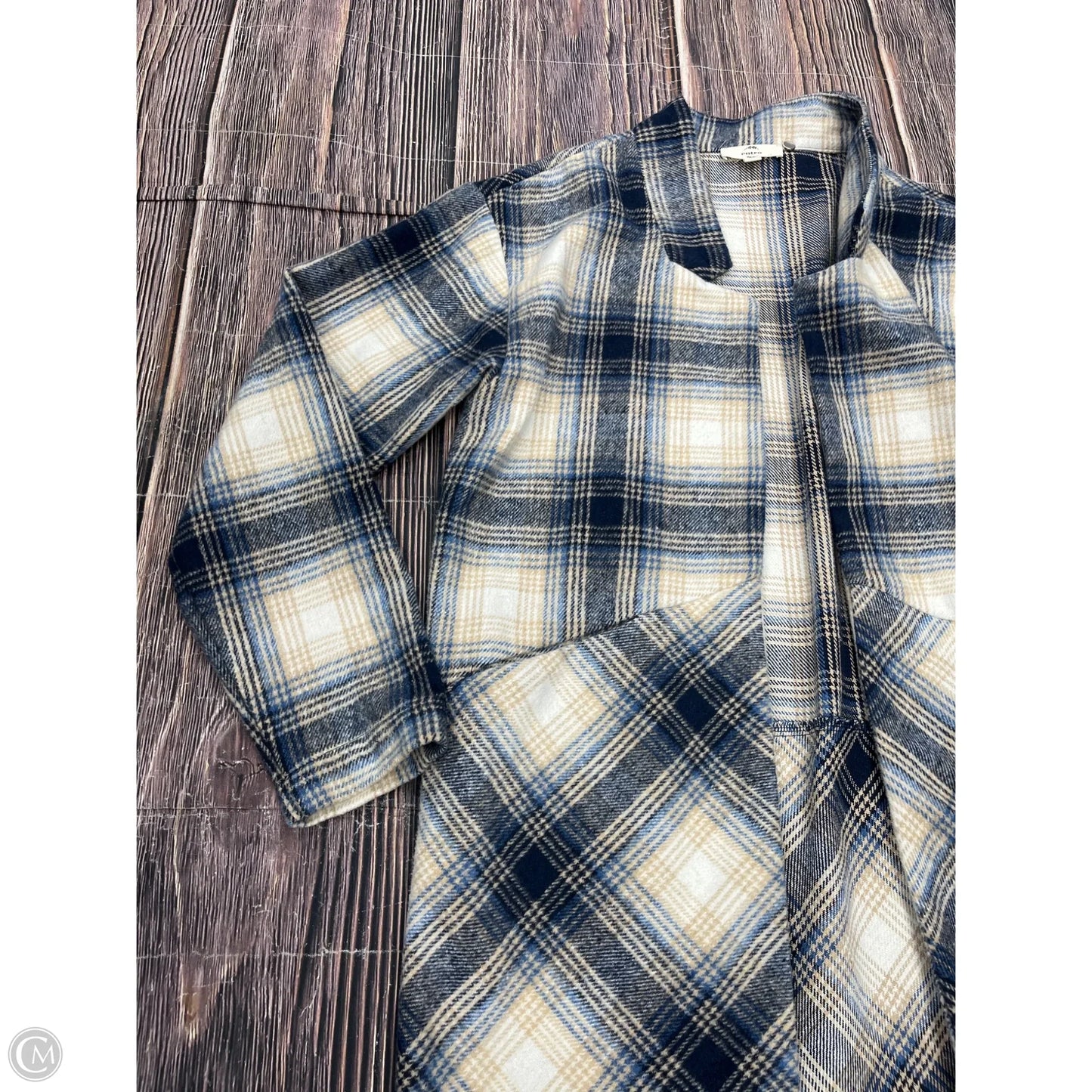 Jacket Shirt By Entro In Blue, Size: S