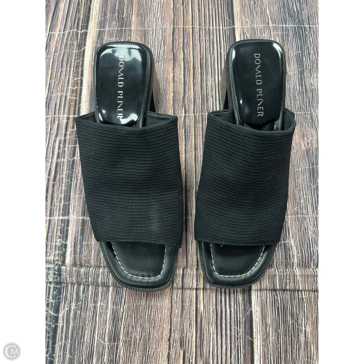 Sandals Heels Block By Donald Pliner In Black, Size: 9.5