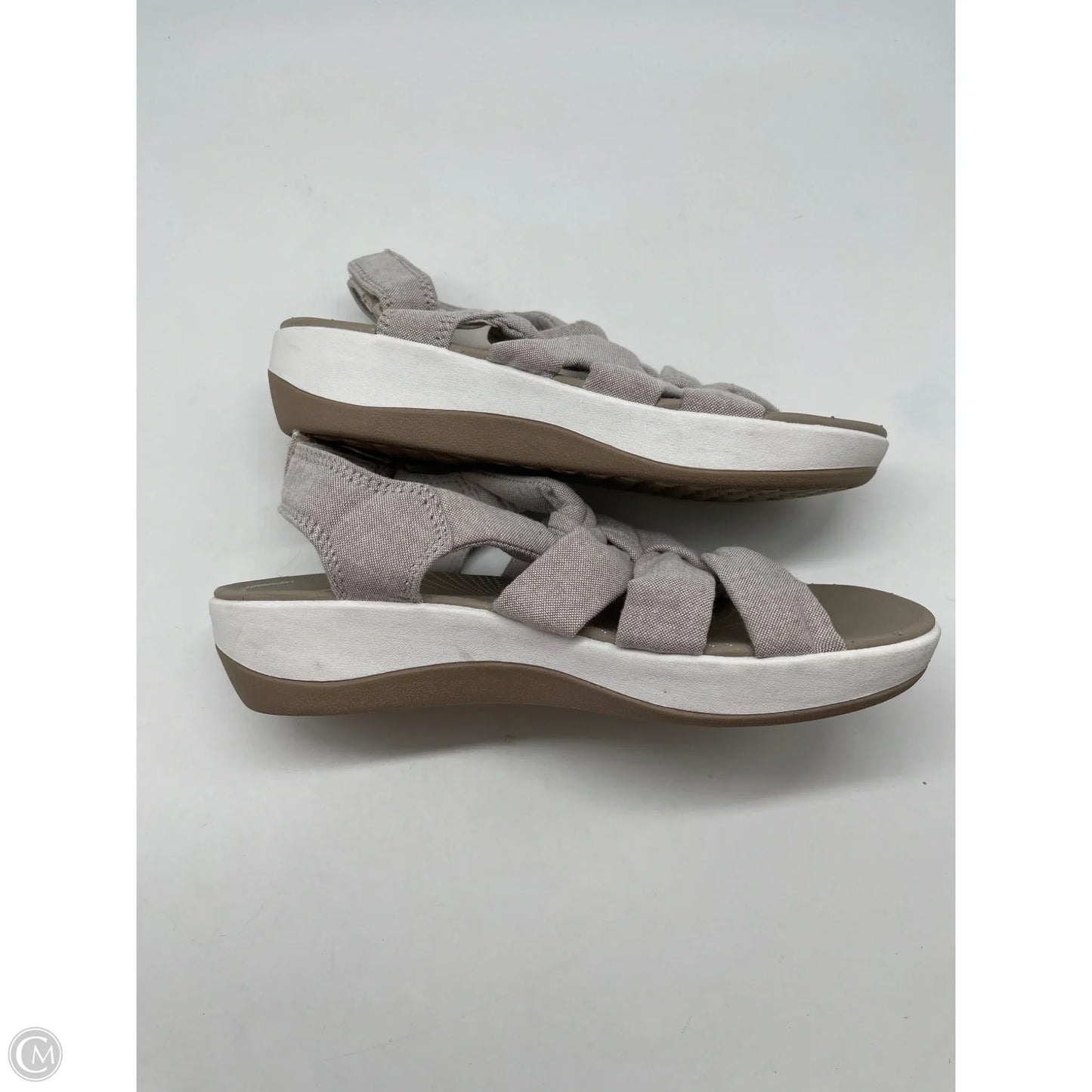 Sandals Flats By Clarks In Grey, Size: 7