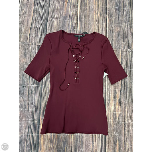 Top Short Sleeve By White House Black Market In Red, Size: M