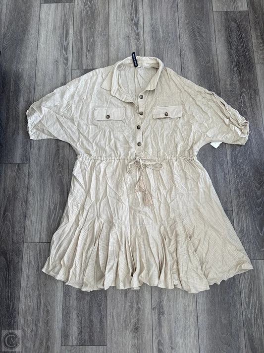 Dress Casual Short By Clothes Mentor In Tan, Size: 3x