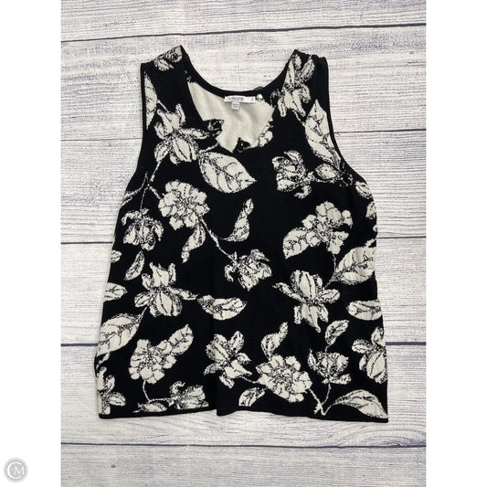 Tank Top By Chicos In Black & White, Size: L