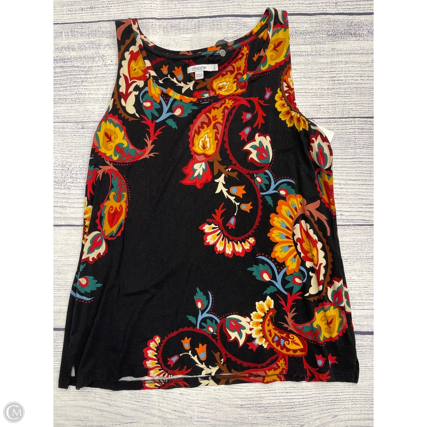 Tank Top By Chicos In Black, Size: L