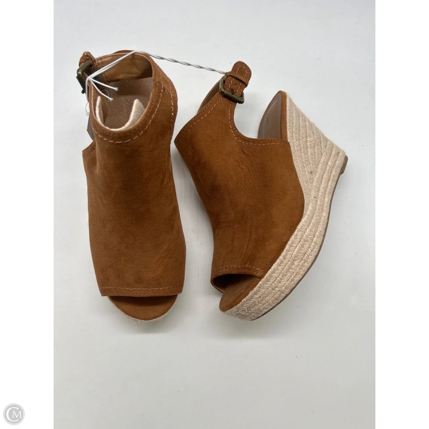 Shoes Heels Wedge By Universal Thread In Brown, Size: 8.5