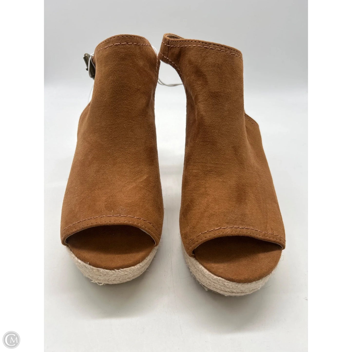 Shoes Heels Wedge By Universal Thread In Brown, Size: 8.5