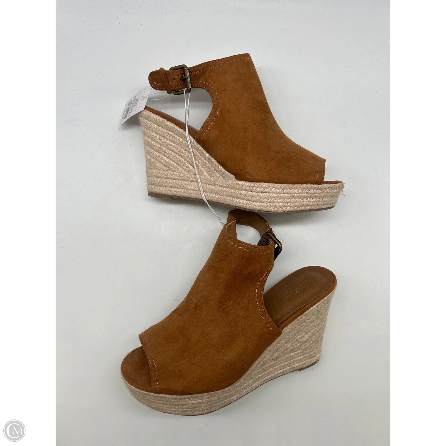 Shoes Heels Wedge By Universal Thread In Brown, Size: 8.5