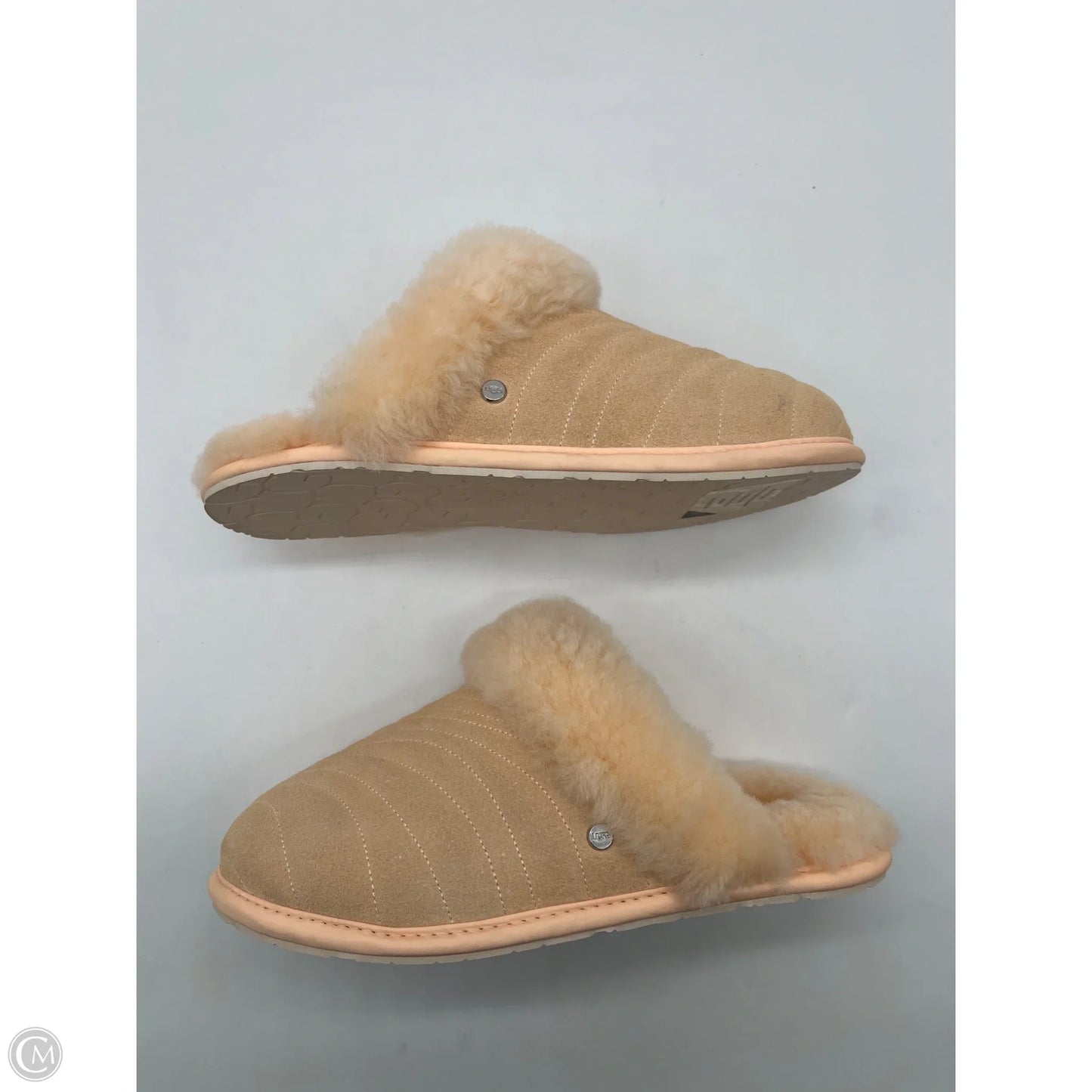 Slippers Designer By Ugg In Orange, Size: 6