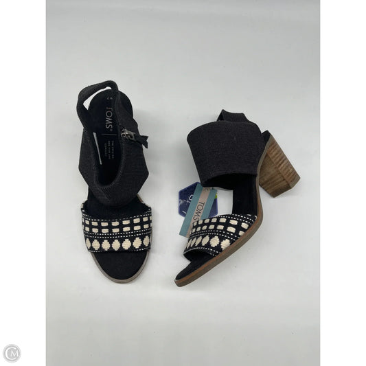 Sandals Heels Block By Toms In Black, Size: 7