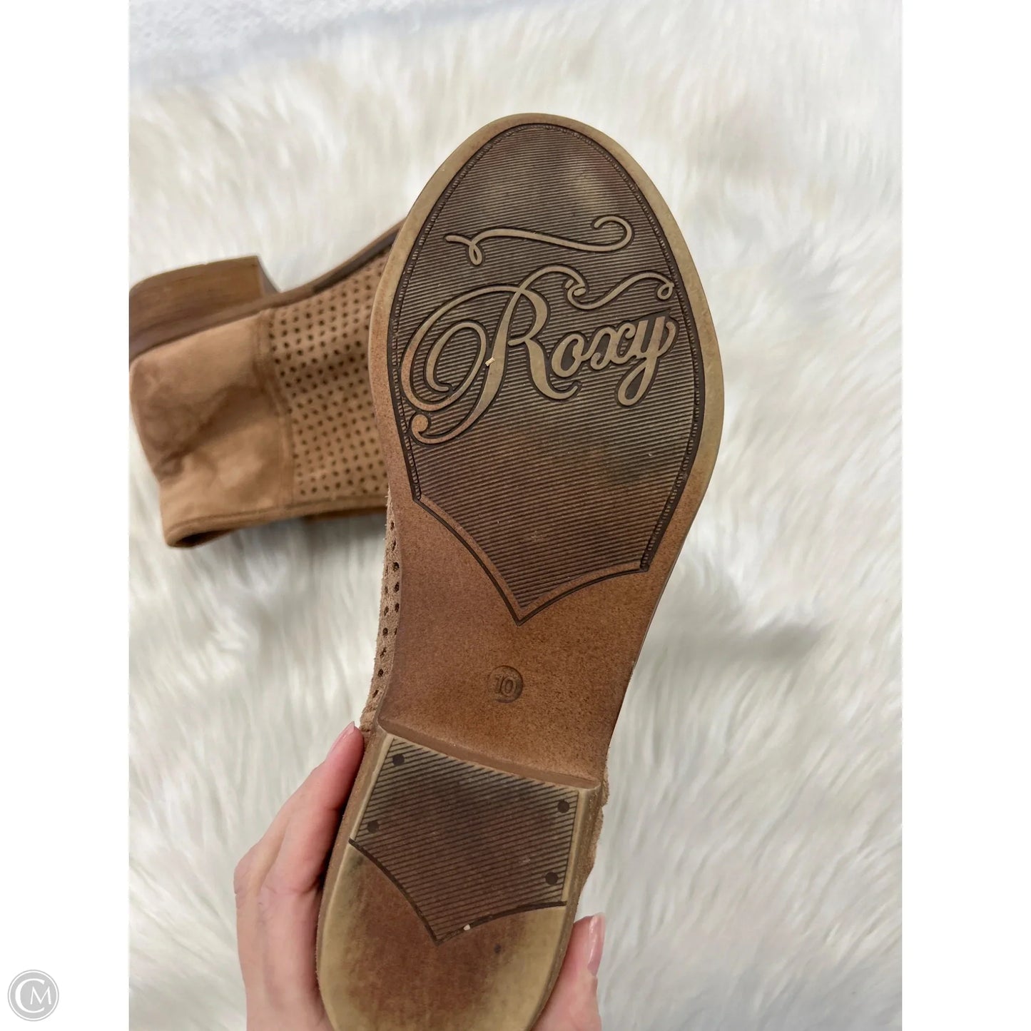 Boots Ankle Heels By Roxy In Tan, Size: 10