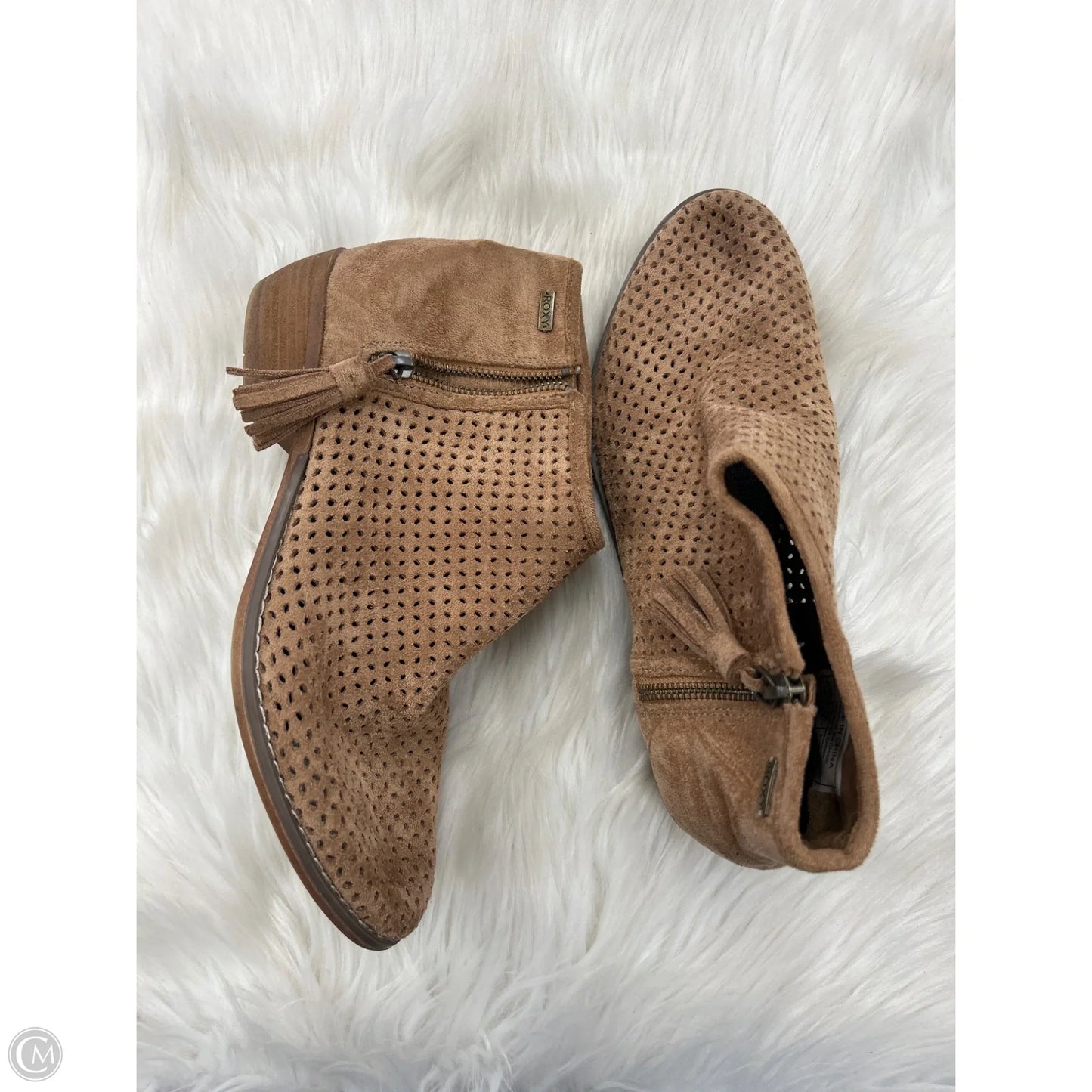 Boots Ankle Heels By Roxy In Tan, Size: 10