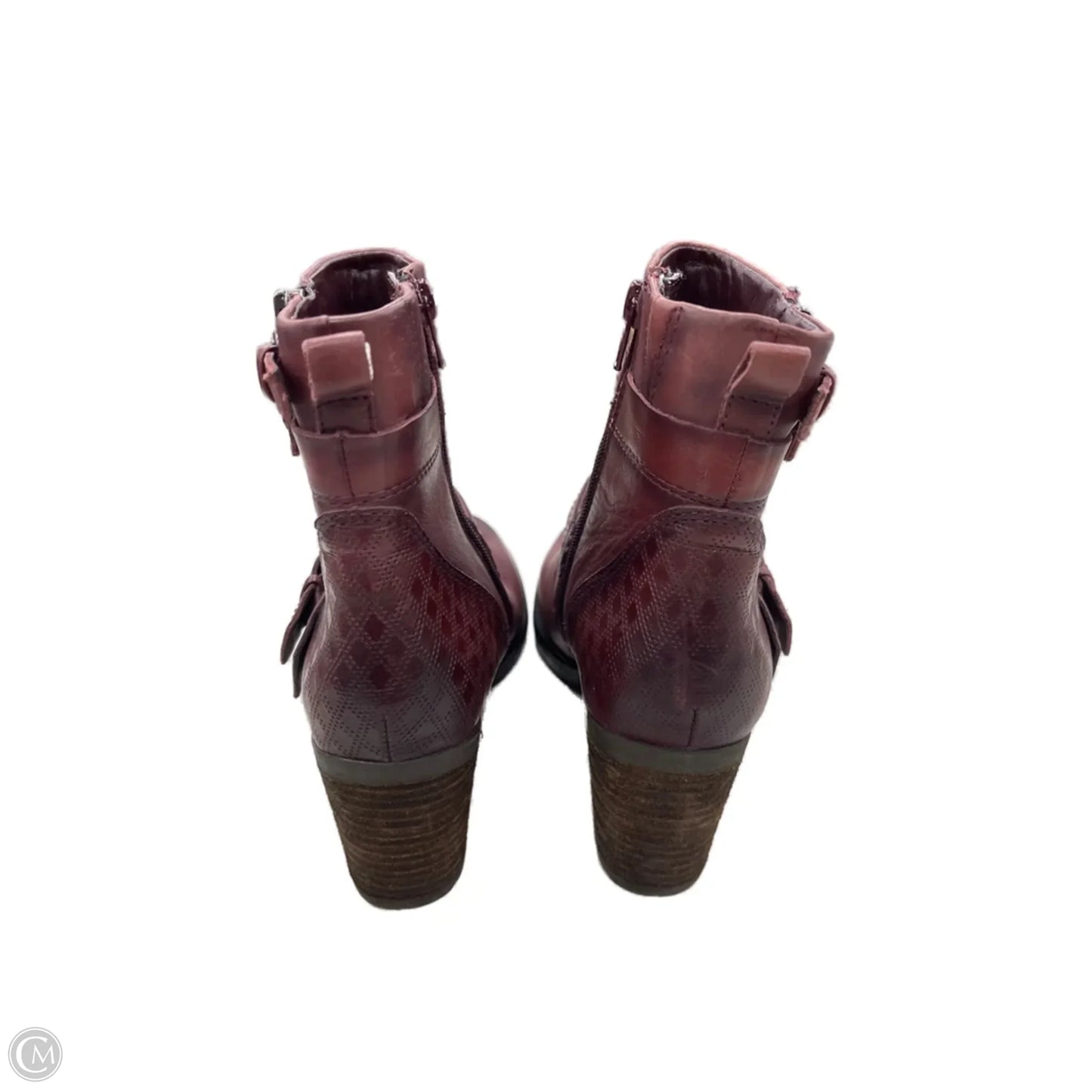 Boots Ankle Heels By Earth In Red, Size: 7