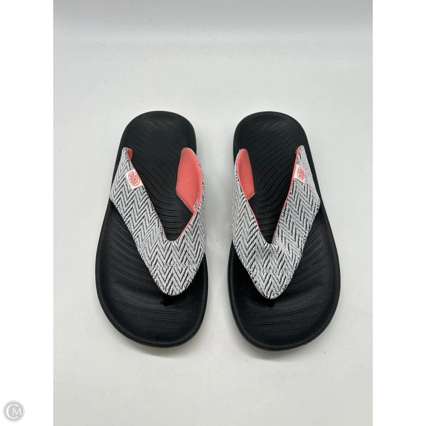 Sandals Flip Flops By Hey Dude In White, Size: 8