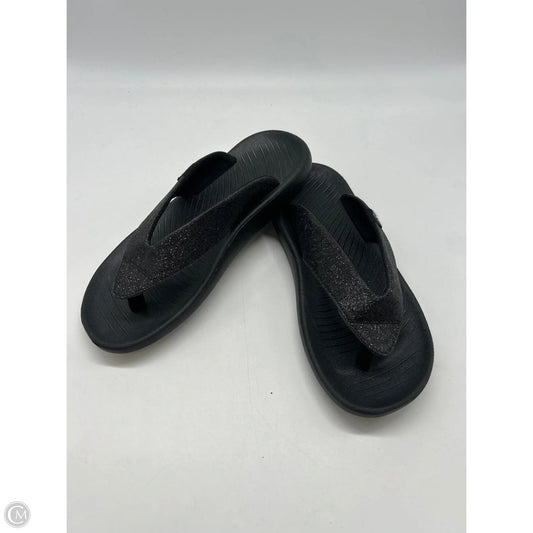Sandals Flip Flops By Hey Dude In Black, Size: 8