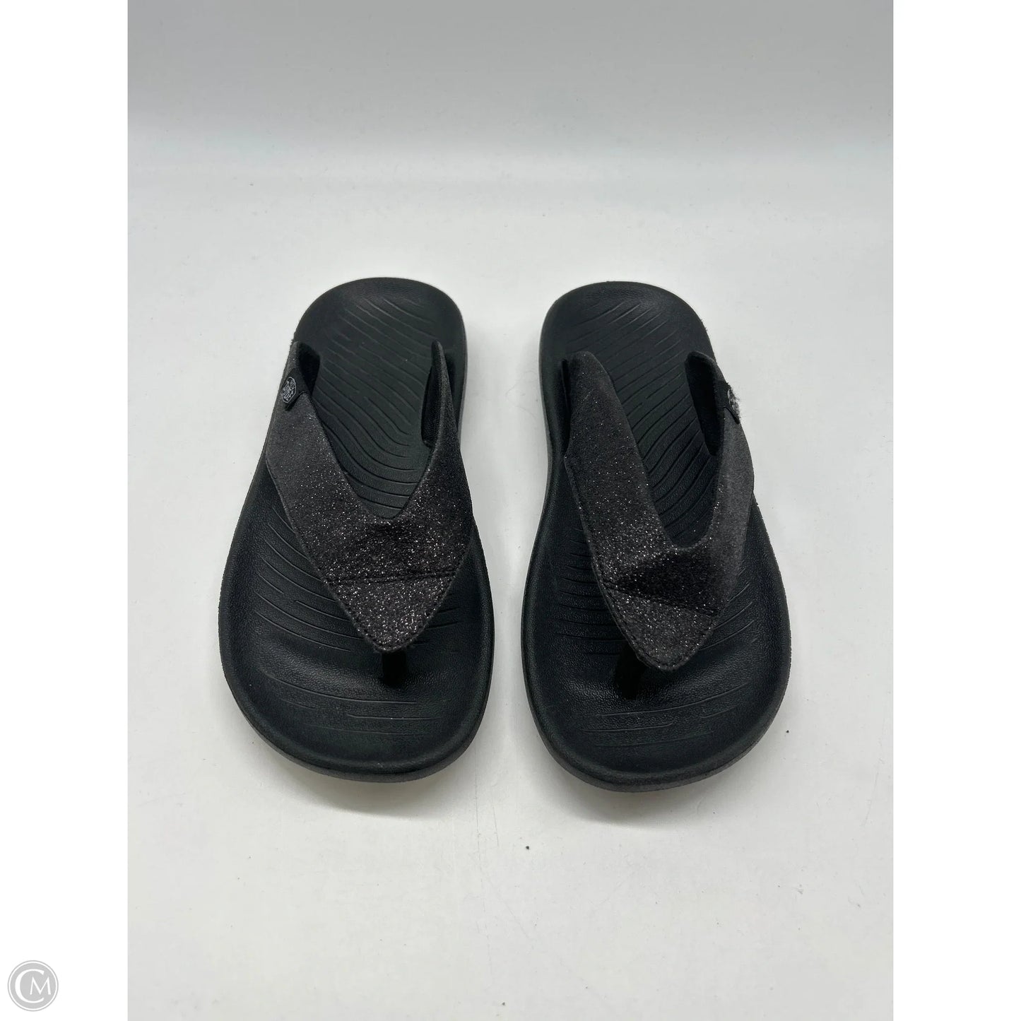 Sandals Flip Flops By Hey Dude In Black, Size: 8