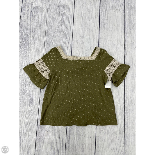 Top Short Sleeve By Maeve In Green, Size: S