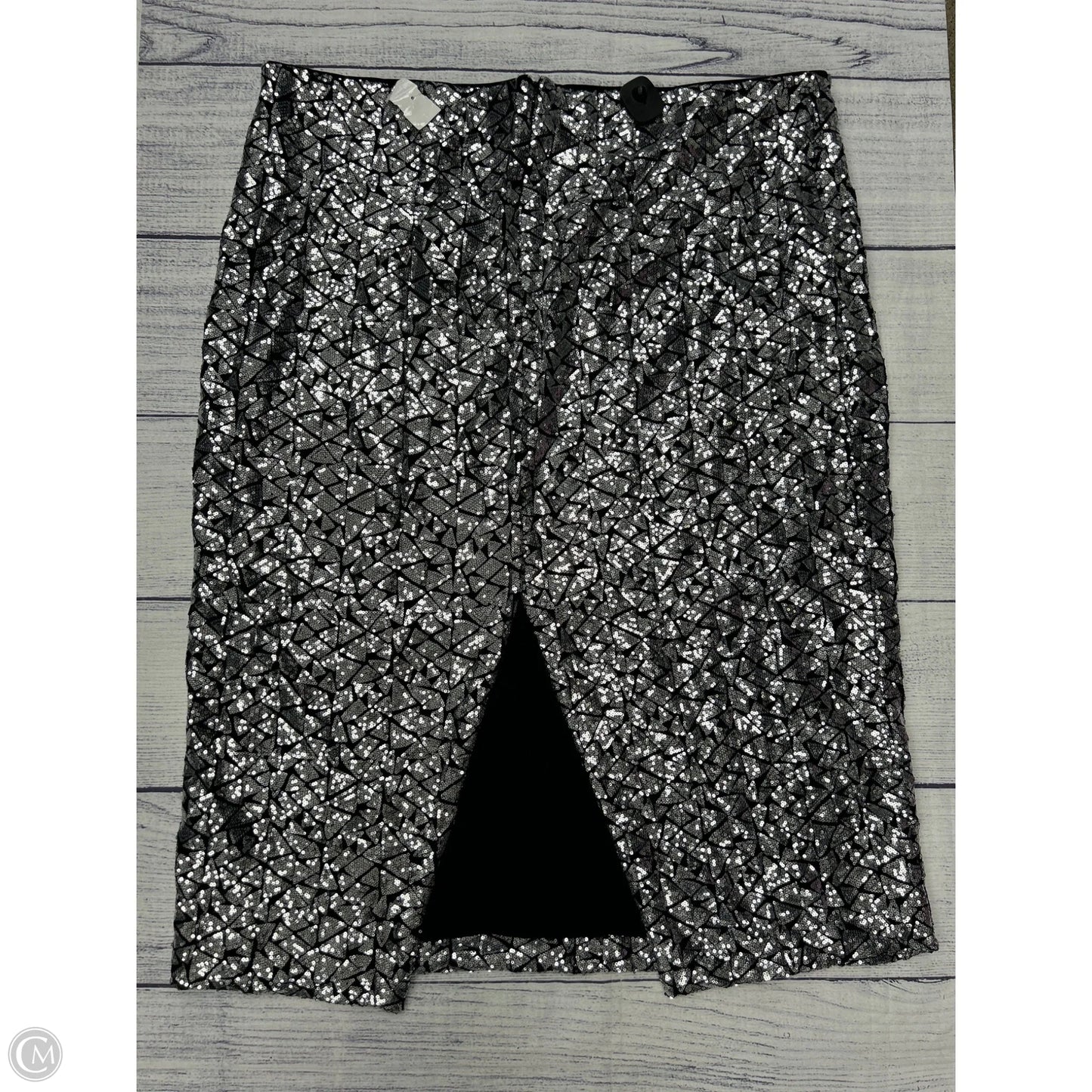 Skirt Maxi By Eloquii In Silver, Size: 28