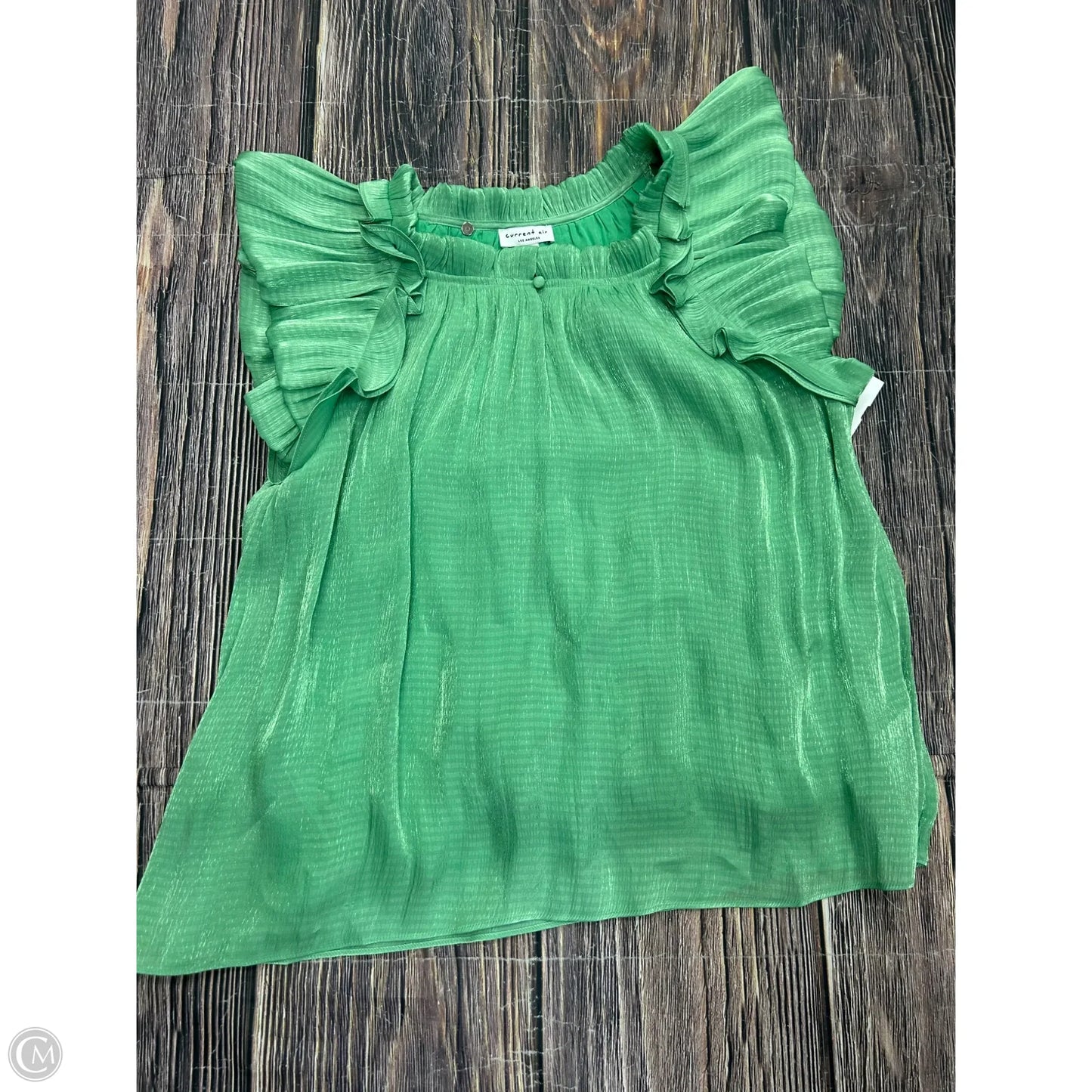 Top Short Sleeve By Current Air In Green, Size: M
