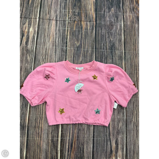Top Short Sleeve By Cloud Ten In Pink, Size: M